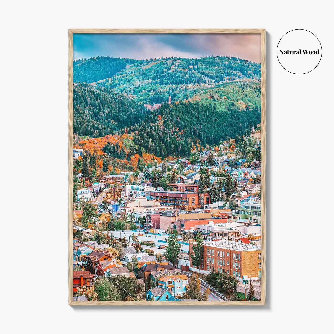 Park City Fine Art Photo Print, Utah USA Downtown Autumn Dusk Wall Decor Poster
