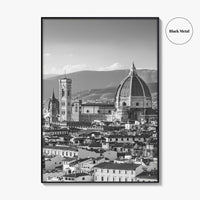 Florence Black and White Fine Art Photo Print, Firenze Duomo, Tuscany Italy Wall Poster