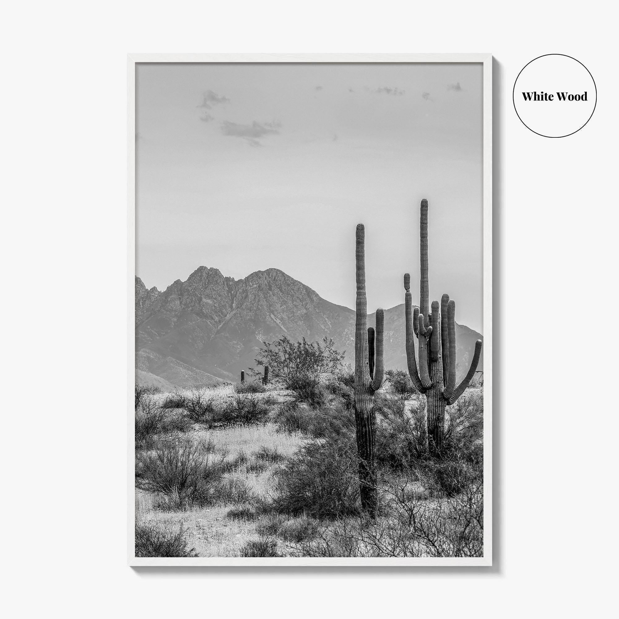 Four Peaks Arizona Skyline Black and White Fine Art Photo Print, Phoenix, Wall Poster