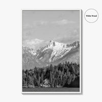 Sechelt Inlet Black and White Fine Art Photo Print, Vancouver Canada Poster