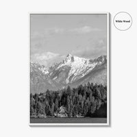 Sechelt Inlet Black and White Fine Art Photo Print, Vancouver Canada Poster