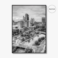 Toledo Black and White Fine Art Photo Print, Ohio Wall Decor Poster, USA