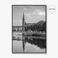 Bremen Black and White Fine Art Photo Print, Germany Wall Poster, St Stephani Church