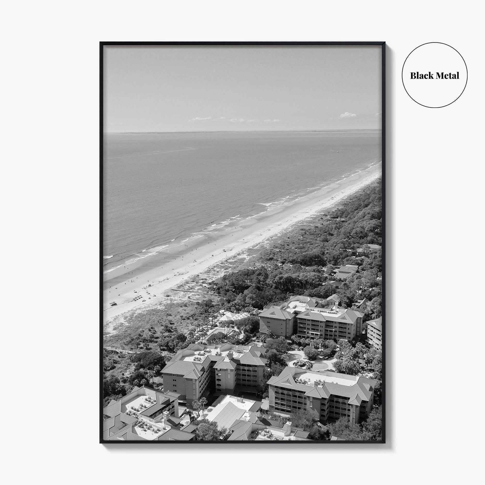 Hilton Head Island Black and White Fine Art Photo Print, Coligny South Carolina Poster