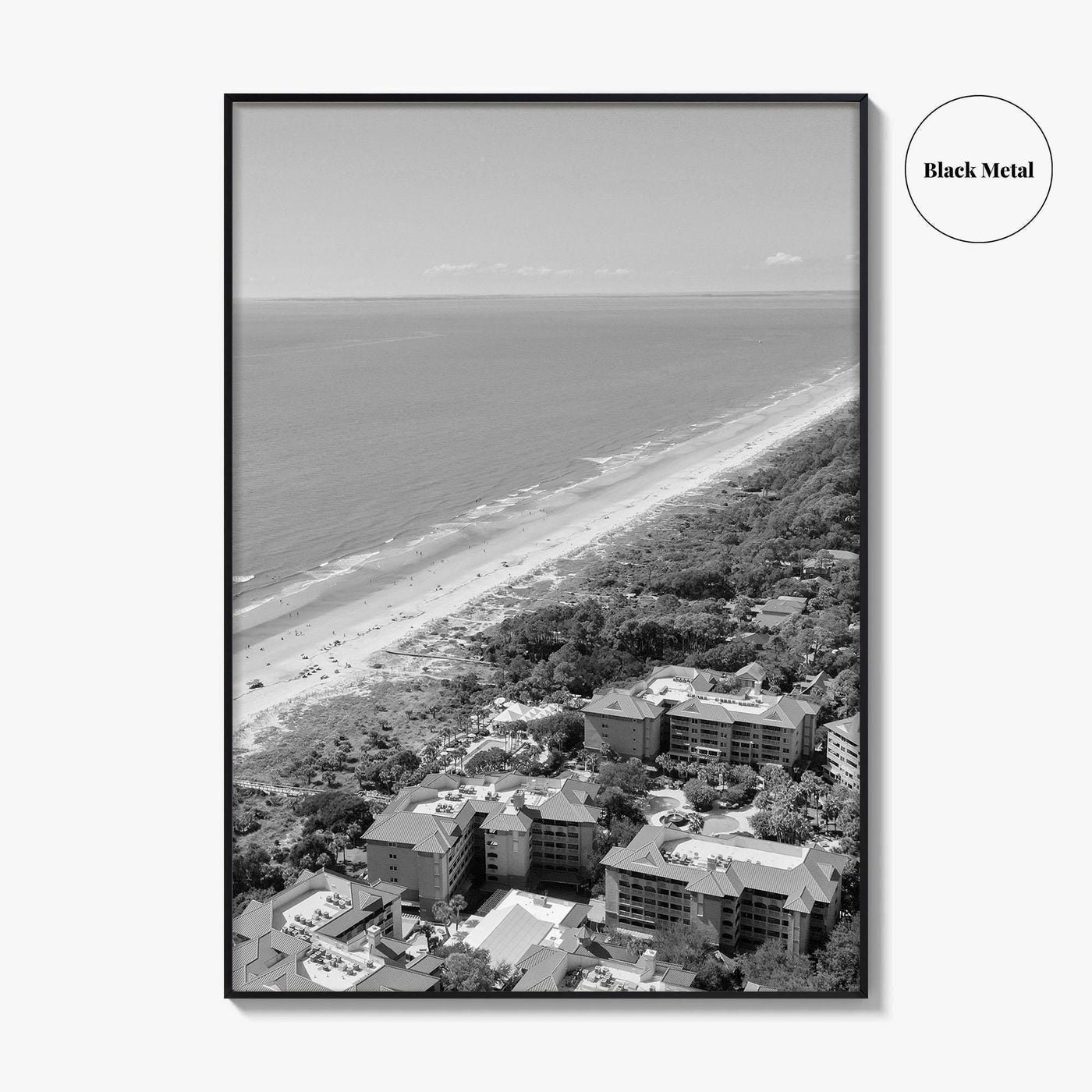 Hilton Head Island Black and White Fine Art Photo Print, Coligny South Carolina Poster