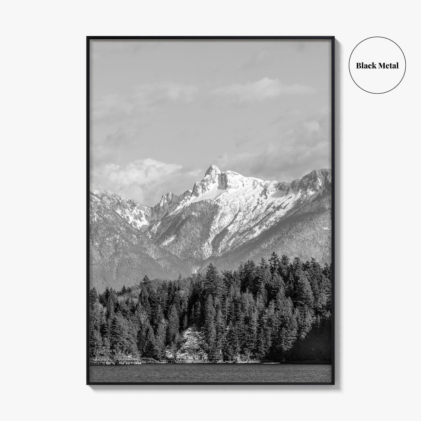 Sechelt Inlet Black and White Fine Art Photo Print, Vancouver Canada Poster