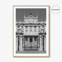 Madrid Black and White Fine Art Photo Print, Royal Palace, Spain Poster, Palacio Real