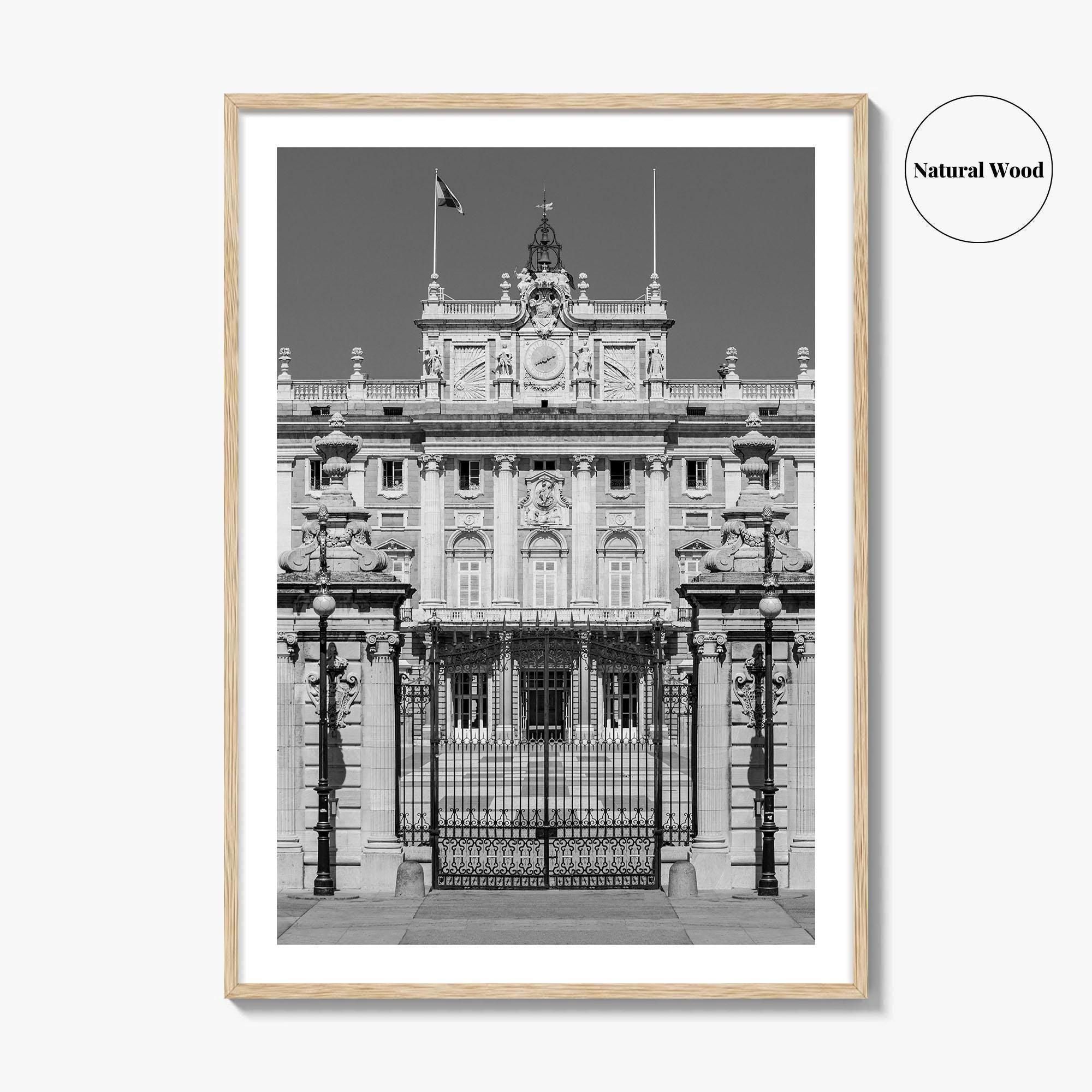 Madrid Black and White Fine Art Photo Print, Royal Palace, Spain Poster, Palacio Real