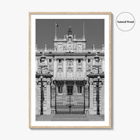 Madrid Black and White Fine Art Photo Print, Royal Palace, Spain Poster, Palacio Real