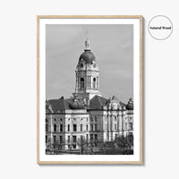 Evansville Indiana Black and White Fine Art Photo Print, Old Courthouse Poster, USA Poster
