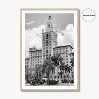 Coral Gables Black and White Fine Art Photo Print, Biltmore Hotel Miami Poster