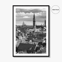 Copenhagen Black and White Fine Art Photo Print, Denmark, København Poster