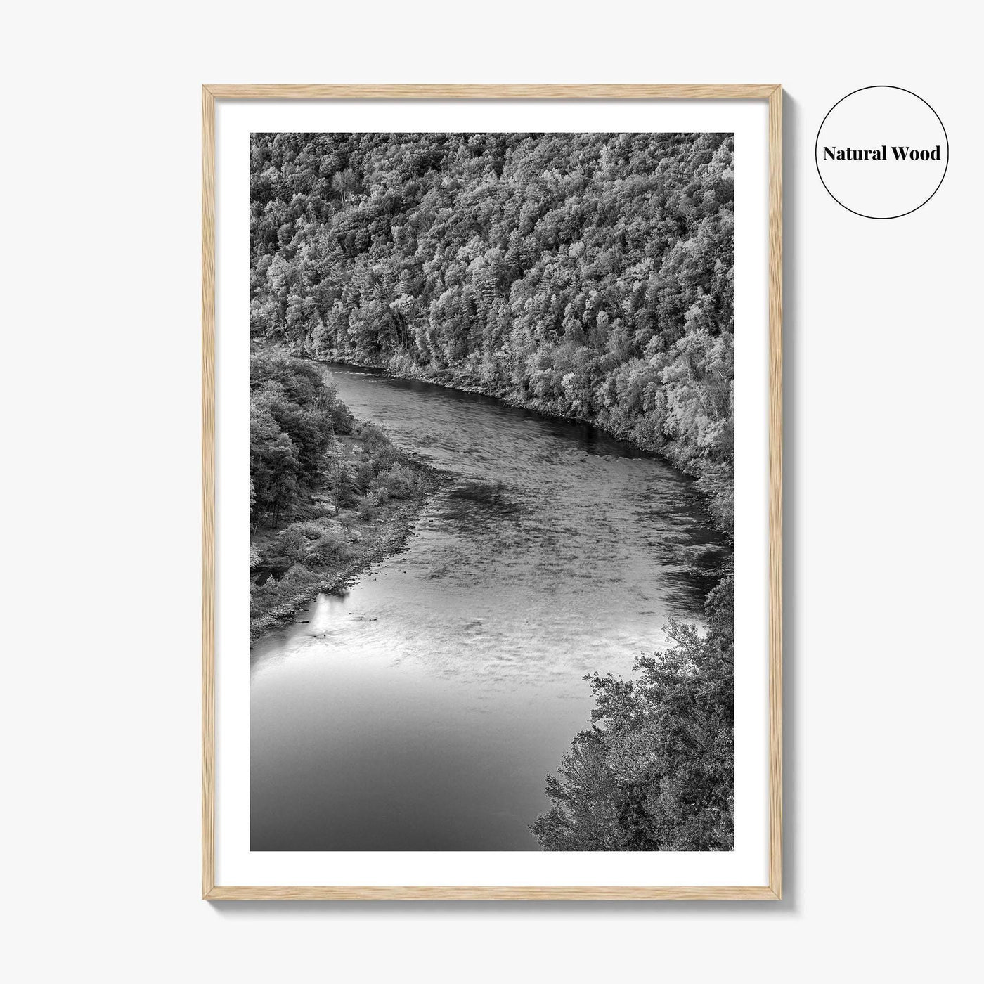 Delaware River Black and White Fine Art Photo Print, Hawk's Nest New York Poster