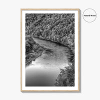 Delaware River Black and White Fine Art Photo Print, Hawk's Nest New York Poster