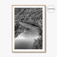 Delaware River Black and White Fine Art Photo Print, Hawk's Nest New York Poster