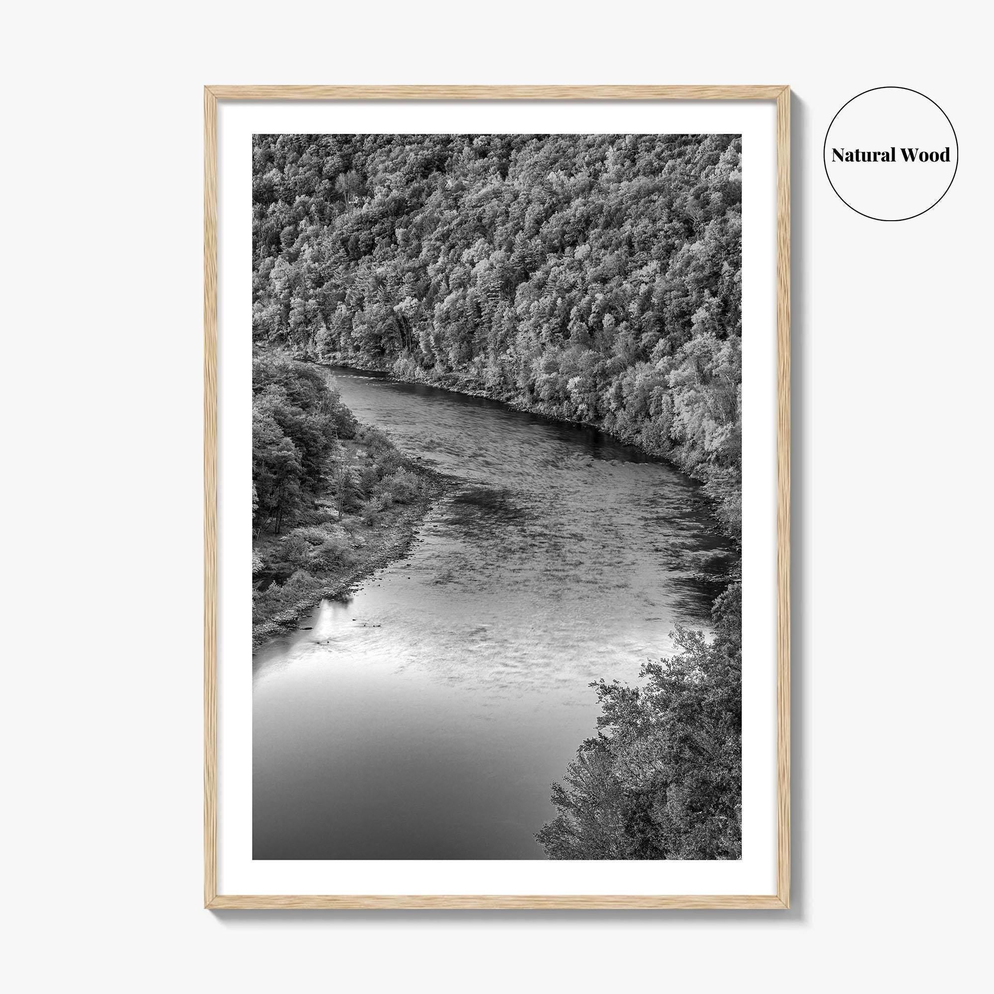 Delaware River Black and White Fine Art Photo Print, Hawk's Nest New York Poster