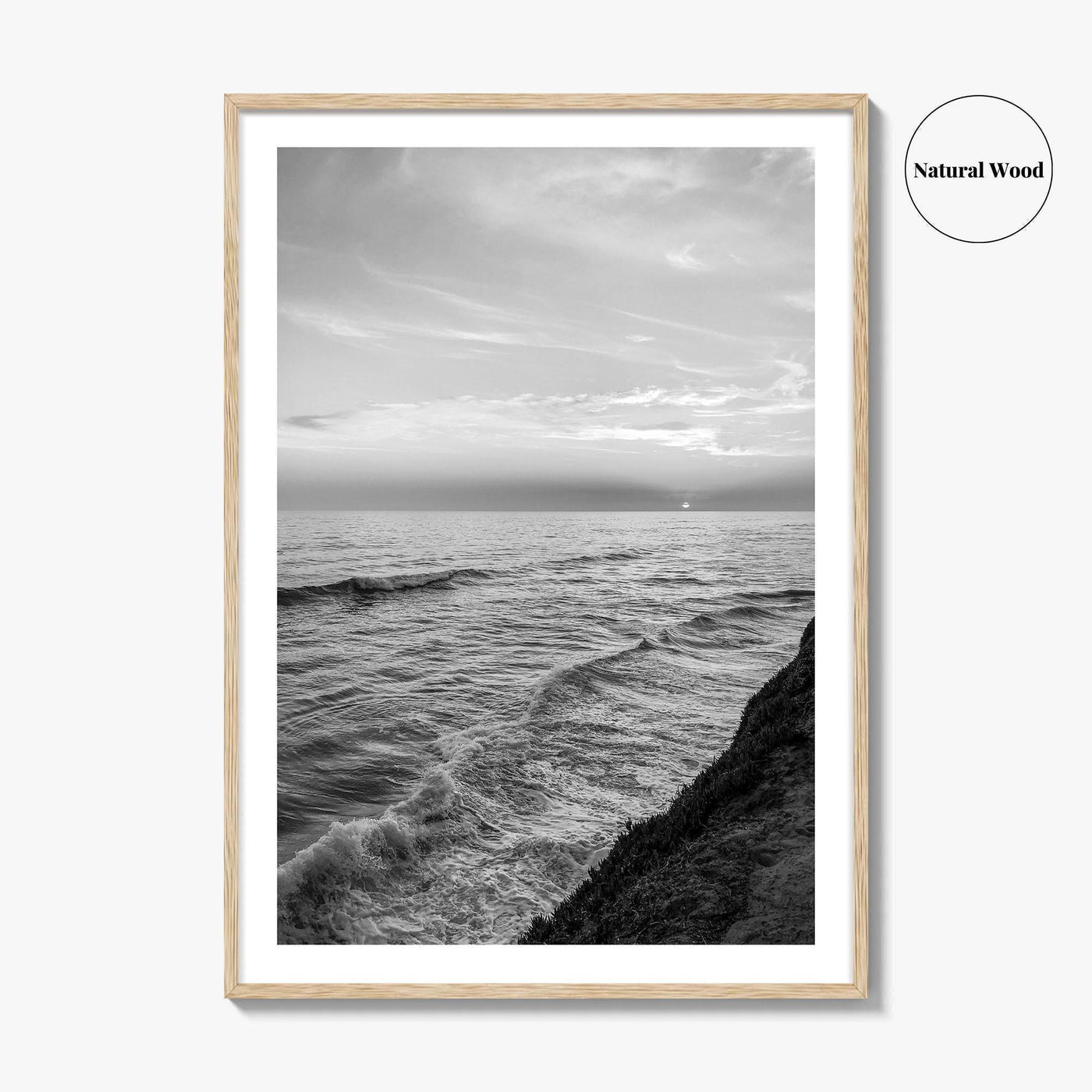 Carlsbad Black and White Fine Art Photo Print, San Diego California Poster
