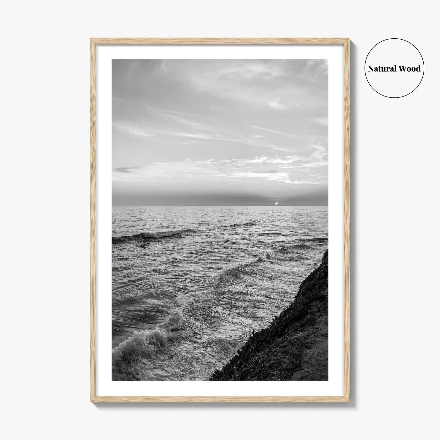 Carlsbad Black and White Fine Art Photo Print, San Diego California Poster