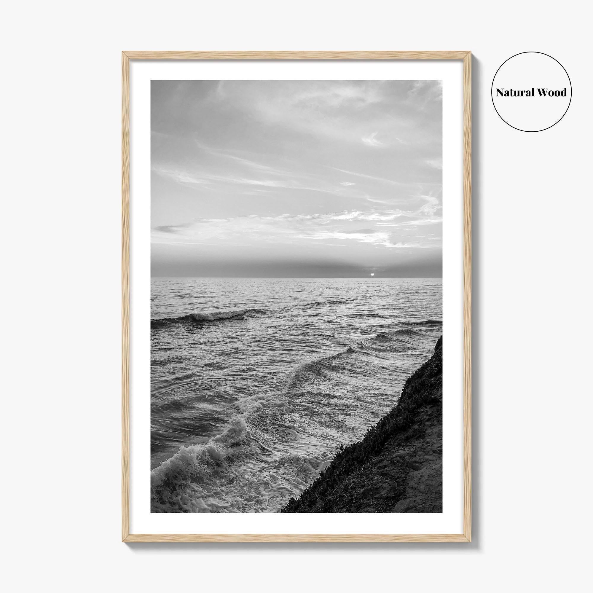 Carlsbad Black and White Fine Art Photo Print, San Diego California Poster