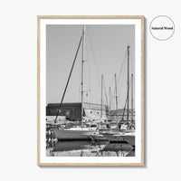 Heraklion Black and White Fine Art Photo Print, Crete Harbor Venetian Fortress Poster
