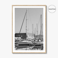 Heraklion Black and White Fine Art Photo Print, Crete Harbor Venetian Fortress Poster