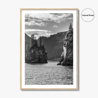 Kenai Fjords National Park Black and White Fine Art Photo Print, Seward Alaska Poster