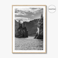 Kenai Fjords National Park Black and White Fine Art Photo Print, Seward Alaska Poster