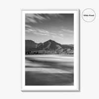 Hanalei Black and White Fine Art Photo Print, Kauai Hawaii Beach Wall Decor Poster
