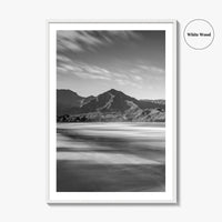 Hanalei Black and White Fine Art Photo Print, Kauai Hawaii Beach Wall Decor Poster