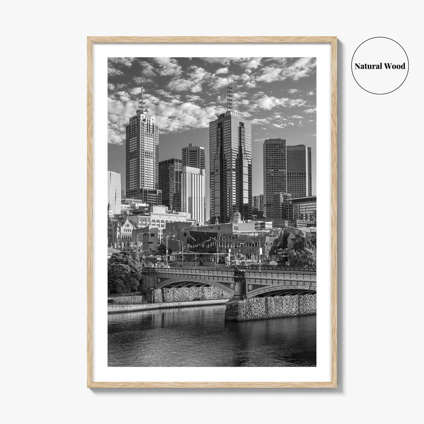 Melbourne Black and White Fine Art Photo Print, Victoria Australia Wall Poster