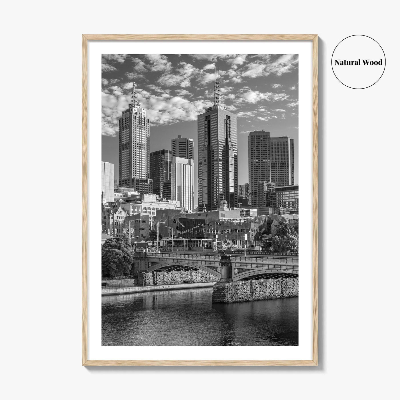 Melbourne Black and White Fine Art Photo Print, Victoria Australia Wall Poster