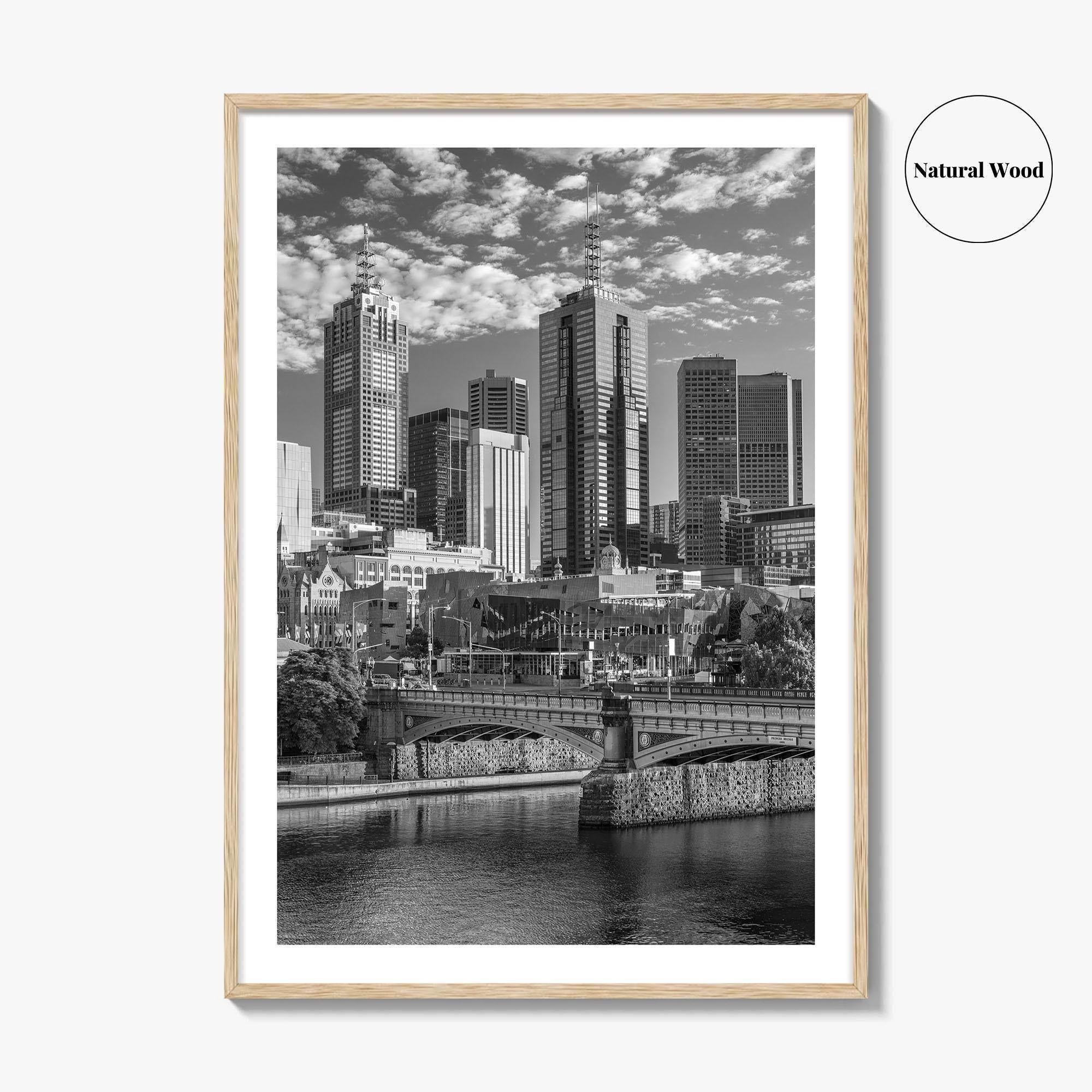 Melbourne Black and White Fine Art Photo Print, Victoria Australia Wall Poster