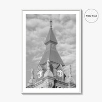 Buffalo Black and White Fine Art Photo Print, Clock Tower, New York, USA Poster