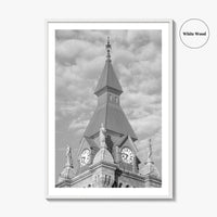 Buffalo Black and White Fine Art Photo Print, Clock Tower, New York, USA Poster