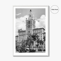 Coral Gables Black and White Fine Art Photo Print, Biltmore Hotel Miami Poster