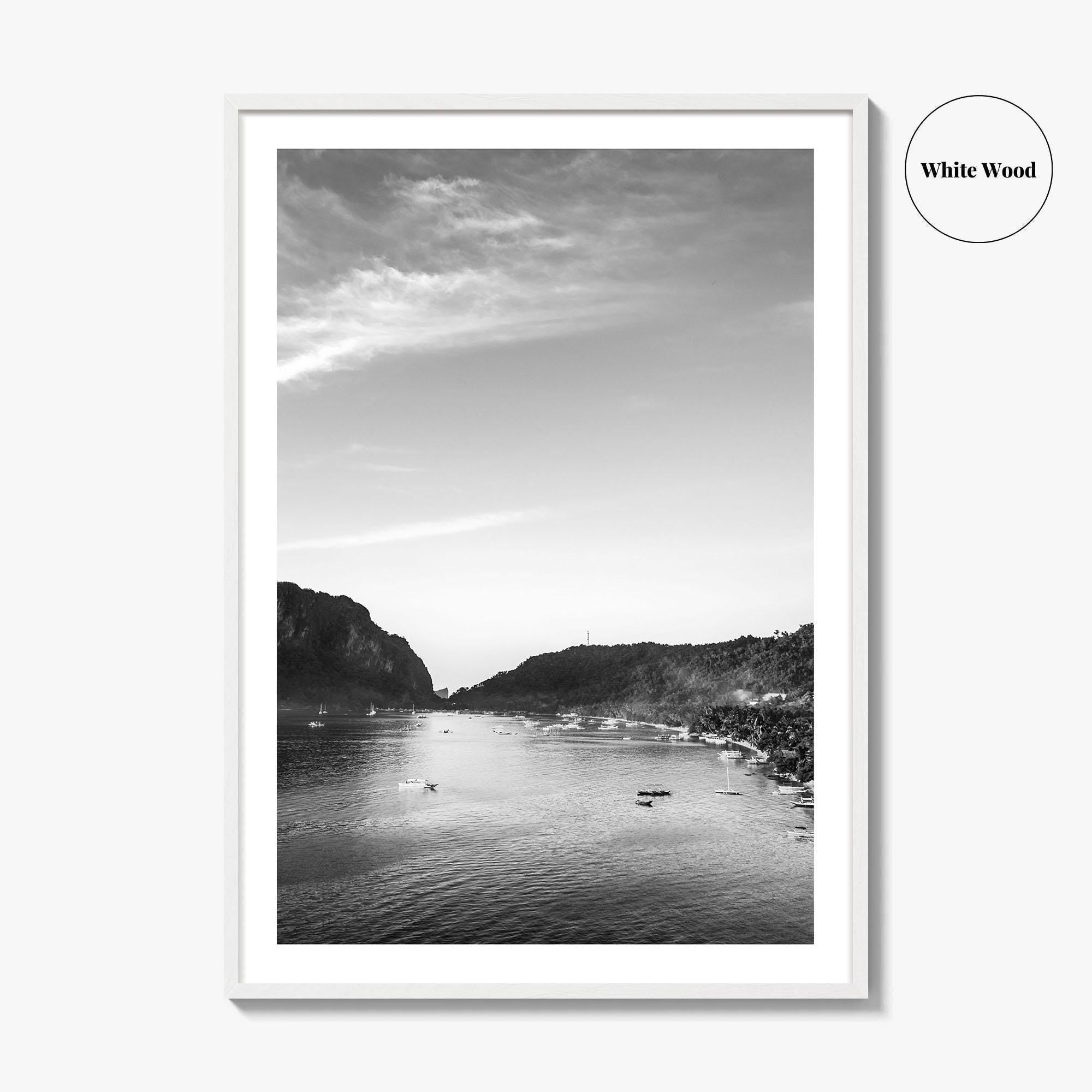 El Nido Black and White Fine Art Photo Print, Palawan Bacuit Bay, Philippines Poster