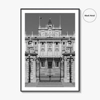 Madrid Black and White Fine Art Photo Print, Royal Palace, Spain Poster, Palacio Real