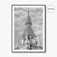 Buffalo Black and White Fine Art Photo Print, Clock Tower, New York, USA Poster