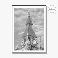 Buffalo Black and White Fine Art Photo Print, Clock Tower, New York, USA Poster