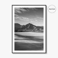Hanalei Black and White Fine Art Photo Print, Kauai Hawaii Beach Wall Decor Poster