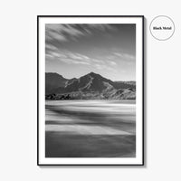 Hanalei Black and White Fine Art Photo Print, Kauai Hawaii Beach Wall Decor Poster