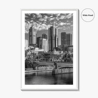 Melbourne Black and White Fine Art Photo Print, Victoria Australia Wall Poster