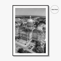 Des Moines Black and White Fine Art Photo Print, Iowa Wall Decor, USA Poster