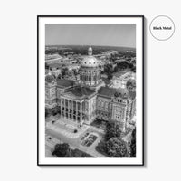 Des Moines Black and White Fine Art Photo Print, Iowa Wall Decor, USA Poster