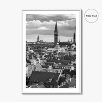 Copenhagen Black and White Fine Art Photo Print, Denmark, København Poster