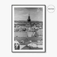 Krakow Black and White Fine Art Photo Print, Poland City View, Wall Decor, Poster