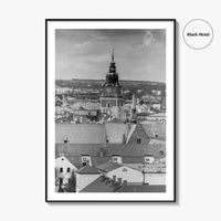 Krakow Black and White Fine Art Photo Print, Poland City View, Wall Decor, Poster