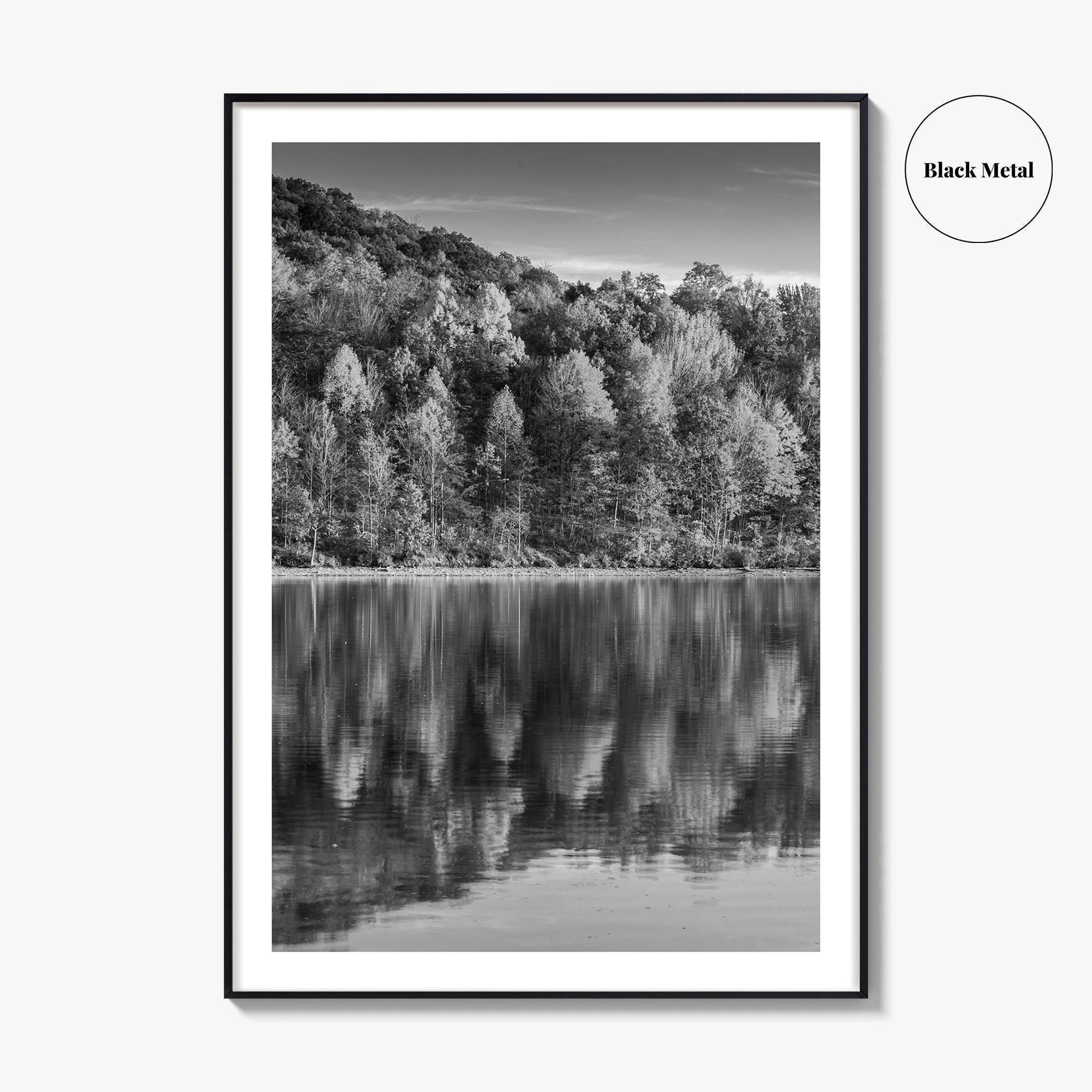 Maryland Black and White Fine Art Photo Print, Lake Habeeb, Rocky Gap State Park