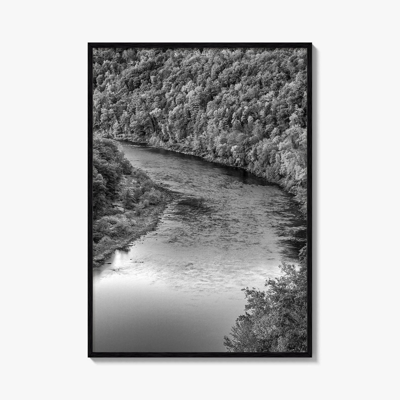 Delaware River Black and White Fine Art Photo Print, Hawk's Nest New York Poster