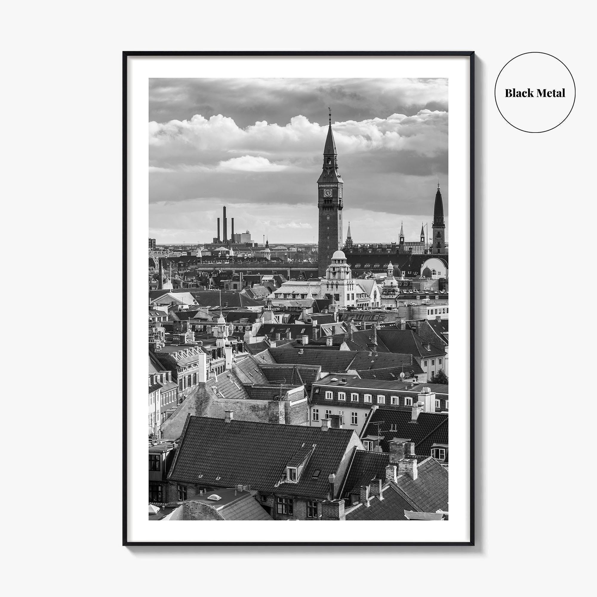 Copenhagen Black and White Fine Art Photo Print, Denmark, København Poster